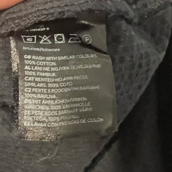 H&M Corduroy Button Front Shirt Long Sleeve Women's Size Medium Navy Blue - Picture 5 of 5